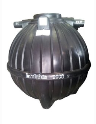 ถังบำบัดน้ำเสีย PE P&S รุ่น PSSTB-2000 (ทรงบอลลูน)