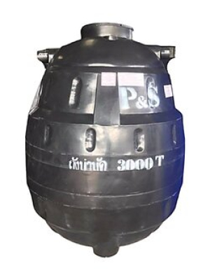 ถังบำบัดน้ำเสีย PE P&S รุ่น PSSTD-3000 (ทรงหยดน้ำ)