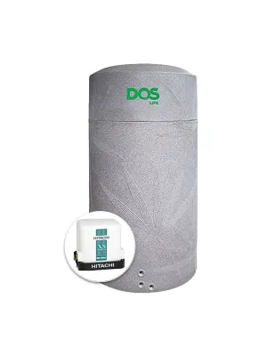 แทงค์น้ำพลาสติก PE DOS 700 ลิตร + ปั๊มน้ำ HITACHI 250 วัตต์ รุ่น NSN 700 + WMP250