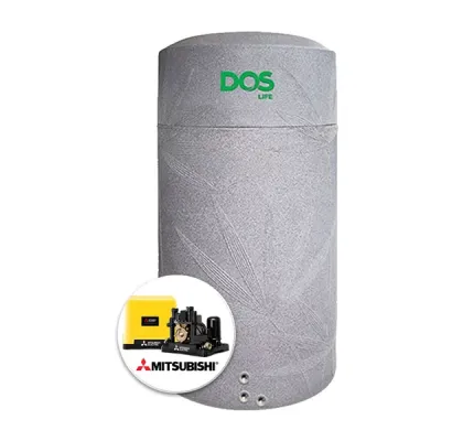 แทงค์น้ำพลาสติก PE DOS 1500 ลิตร + ปั๊มน้ำ MITSUBISHI 150W รุ่น NSN1500+EP-155R