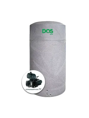 แทงค์น้ำพลาสติก PE DOS 2000 ลิตร + ปั๊มน้ำ GRUNDFOS 500 วัตต์ รุ่น NSN2000+CMB3-37