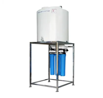 เครื่องกรองน้ำดื่มพร้อมถังเก็บน้ำ กำลังผลิต 1800 ลิตร/วัน ระบบ RO รุ่น US-450GPD-RO20F-PE100