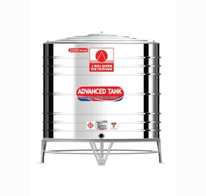 แทงค์เก็บน้ำสแตนเลสADVANCE พื้นเรียบ รุ่น AVF2500 **แถมลูกลอยฟรี**