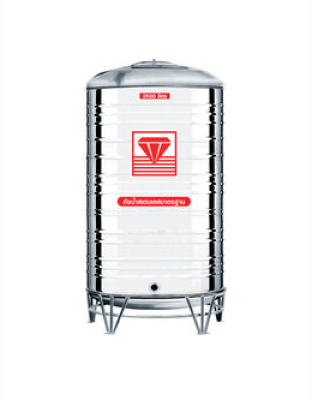 แทงค์น้ำสแตนเลส ตราเพชร ทรงปกติ(อ้วน) ขนาด 2500 ลิตร รุ่น DMCB2500 **แถมลูกลอยฟรี**