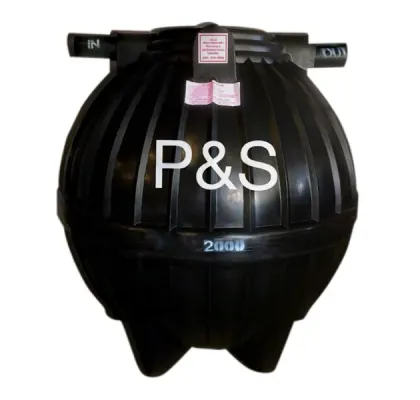 ถังดักไขมัน P&S แบบฝังดิน ทรงบอลลูน ขนาด 2000 ลิตร รุ่น GPSST2000B