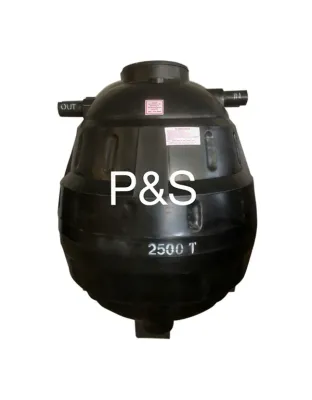 ถังดักไขมัน P&amp;S แบบฝังดิน ทรงหยดน้ำ ขนาด 2500 ลิตร รุ่น GPSST2500