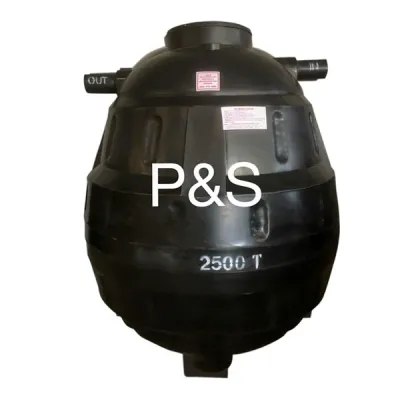 ถังดักไขมัน P&S แบบฝังดิน ทรงหยดน้ำ ขนาด 2500 ลิตร รุ่น GPSST2500