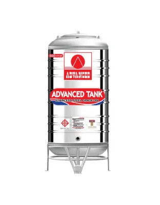 แทงค์น้ำสแตนเลส ADVANCED ทรงปกติ(อ้วน) ก้นนูน ขนาด 500 ลิตร รุ่น AV500