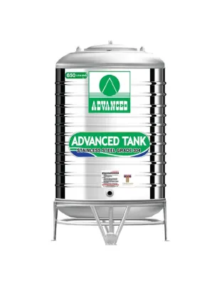 แทงค์น้ำสแตนเลส ADVANCED ทรงปกติ(อ้วน) ก้นนูน ขนาด 650 ลิตร รุ่น AR650