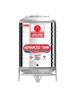 แทงค์น้ำสแตนเลส ADVANCED ทรงปกติ(อ้วน) ก้นนูน ขนาด 650 ลิตร รุ่น AV650