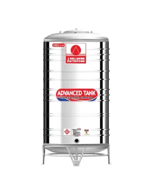 แทงค์น้ำสแตนเลส ADVANCED ทรงปกติ(อ้วน) ก้นนูน ขนาด 1600 ลิตร รุ่น AV1600