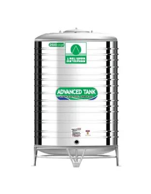 แทงค์น้ำสแตนเลส ADVANCED ทรงปกติ(อ้วน) ก้นนูน ขนาด 2500 ลิตร รุ่น AR2500