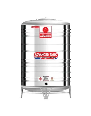 แทงค์น้ำสแตนเลส ADVANCED ทรงปกติ(อ้วน) ก้นนูน ขนาด 2500 ลิตร รุ่น AV2500