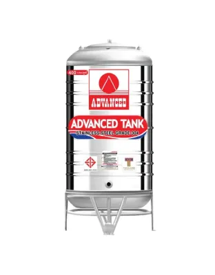 แทงค์น้ำสแตนเลส ADVANCED ทรงปกติ(อ้วน) ก้นนูน ขนาด 400 ลิตร รุ่น AV400