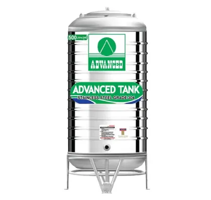 แทงค์น้ำสแตนเลส ADVANCED ทรงปกติ(อ้วน) ก้นนูน ขนาด 500 ลิตร รุ่น AR500