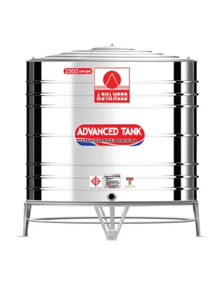 แทงค์น้ำสแตนเลส ADVANCED ก้นเรียบ ขนาด 2500 ลิตร รุ่น AVF2500