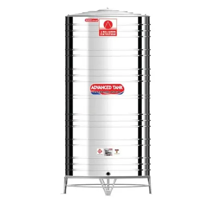 แทงค์น้ำสแตนเลส ADVANCED ก้นเรียบ ขนาด 6000 ลิตร รุ่น AVF6000