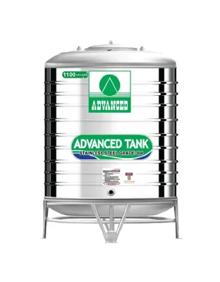 แทงค์น้ำสแตนเลส ADVANCED ทรงปกติ(อ้วน) ก้นนูน ขนาด 1100 ลิตร รุ่น AR1100