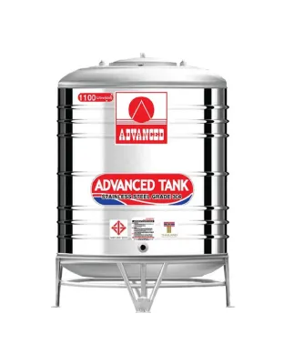 แทงค์น้ำสแตนเลส ADVANCED ทรงปกติ(อ้วน) ก้นนูน ขนาด 1100 ลิตร รุ่น AV1100