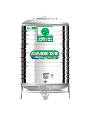 แทงค์น้ำสแตนเลส ADVANCED ทรงปกติ(อ้วน) ก้นนูน ขนาด 1250 ลิตร รุ่น AR1250
