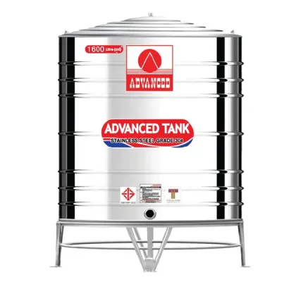 แทงค์น้ำสแตนเลส ADVANCED ก้นเรียบ ขนาด 1600 ลิตร รุ่น AVF1600