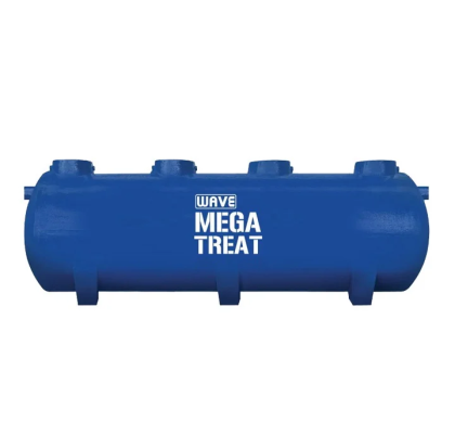 ถังบำบัดน้ำเสียไฟเบอร์กลาส WAVE MEGA TREAT ทรงแคปซูล ขนาด 30000 ลิตร ชนิด ไร้อากาศ รุ่น WSN-2030