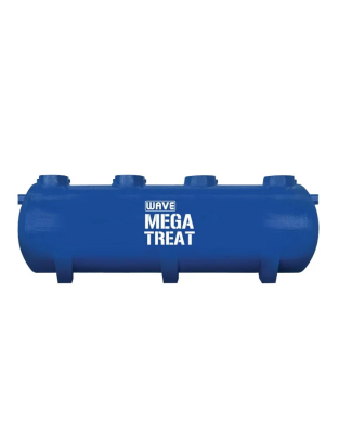 ถังบำบัดน้ำเสียไฟเบอร์กลาส WAVE MEGA TREAT ทรงแคปซูล ขนาด 60000 ลิตร ชนิด ไร้อากาศ รุ่น WSN-3560