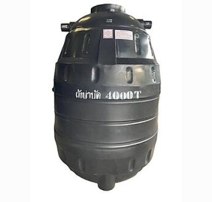 ถังบำบัดน้ำเสีย PE P&S รุ่น PSSTD-4000 (ทรงหยดน้ำ)
