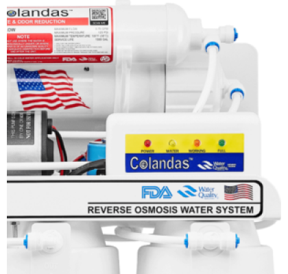 เครื่องกรองอาร์โอ Colandas 50 GPD Reverse Osmosis 5 ขั้นตอน กระบอกใส