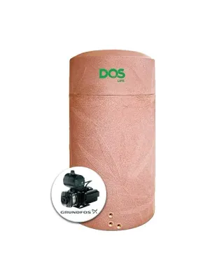 แทงค์น้ำพลาสติก PE DOS 1000 ลิตร + ปั๊มน้ำ GRUNDFOS 500 วัตต์ รุ่น NSN 1000 + CMB3-37