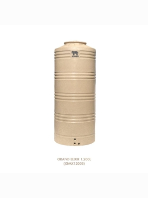 ถังเก็บน้ำบนดินPE จัมโบ้ Grand Elixir ขนาด 1200 ลิตร รุ่น JGMX1200S/T ป้องกันตะไคร่น้ำ **แถมลูกลอยฟรี**