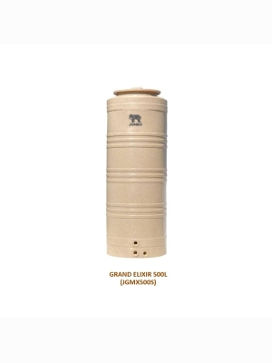 ถังเก็บน้ำบนดินPE จัมโบ้ Grand Elixir ขนาด 500 ลิตร รุ่น JGMX500S/T ป้องกันตะไคร่น้ำ **แถมลูกลอยฟรี**