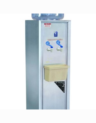 ตู้ทำน้ำเย็นสแตนเลส 2 ก๊อก ชนิดต่อท่อ-ถังคว่ำ 8 ลิตร รุ่น OTH-2STD-8L