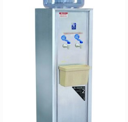 ตู้ทำน้ำเย็นสแตนเลส 2 ก๊อก ชนิดต่อท่อ-ถังคว่ำ 8 ลิตร รุ่น OTH-2STD-8L